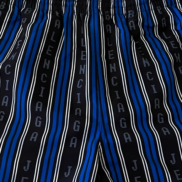 Balenciaga Mens Logo Striped Pull On Swim Trunks XS $495 - Picture 11 of 13